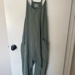 Free People Hot Shot Onesie Size Medium Lush Pine